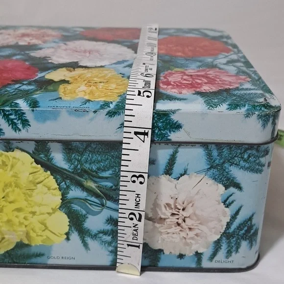 RARE Carr’s of England Floral Tin 💐 | Vintage Cookie Box | Hood-Cottagecore - Picture 5 of 12